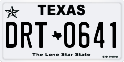 TX license plate DRT0641