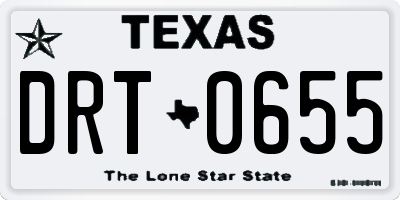 TX license plate DRT0655