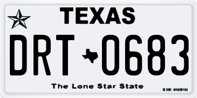 TX license plate DRT0683