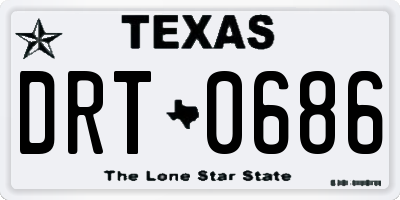 TX license plate DRT0686