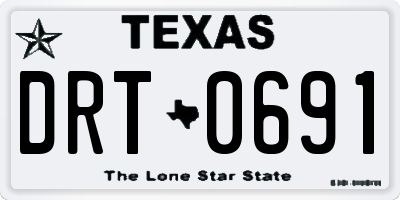 TX license plate DRT0691