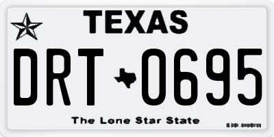 TX license plate DRT0695