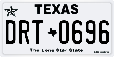 TX license plate DRT0696