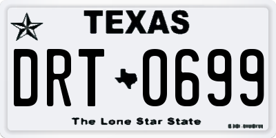 TX license plate DRT0699