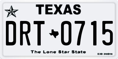 TX license plate DRT0715