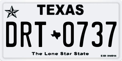 TX license plate DRT0737