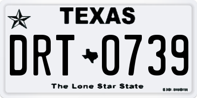 TX license plate DRT0739