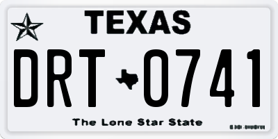 TX license plate DRT0741
