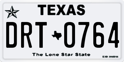 TX license plate DRT0764