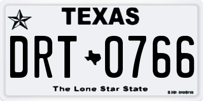 TX license plate DRT0766