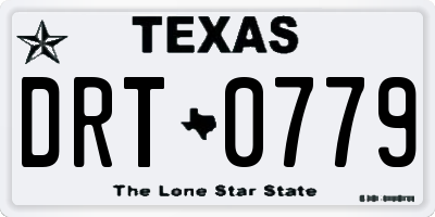 TX license plate DRT0779