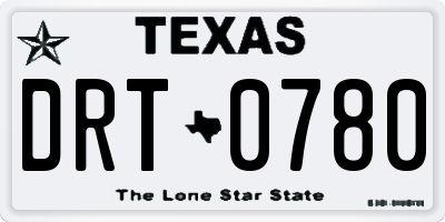 TX license plate DRT0780