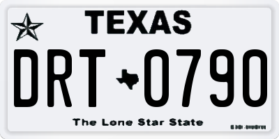 TX license plate DRT0790