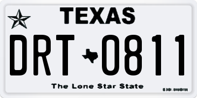 TX license plate DRT0811