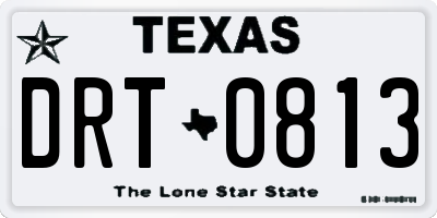 TX license plate DRT0813