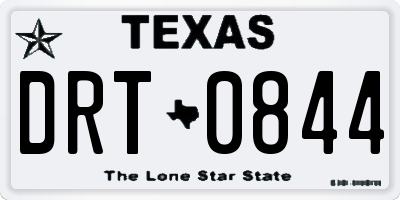 TX license plate DRT0844