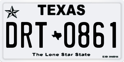 TX license plate DRT0861