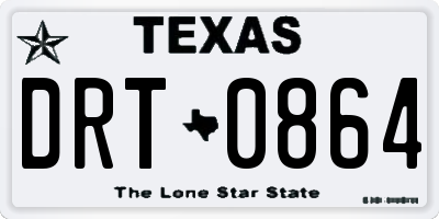 TX license plate DRT0864