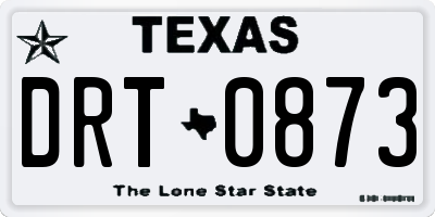 TX license plate DRT0873