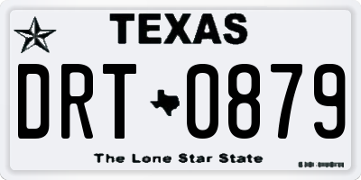 TX license plate DRT0879