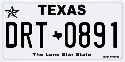 TX license plate DRT0891