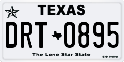 TX license plate DRT0895