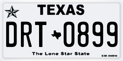 TX license plate DRT0899