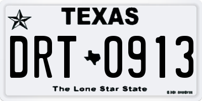 TX license plate DRT0913