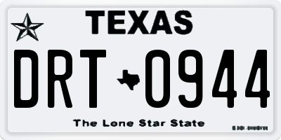 TX license plate DRT0944