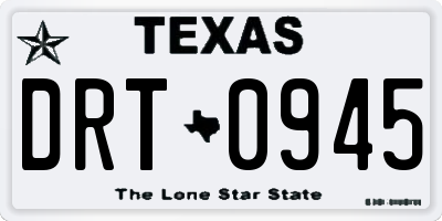 TX license plate DRT0945