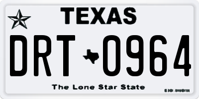 TX license plate DRT0964