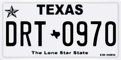 TX license plate DRT0970