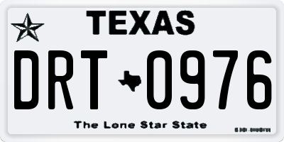 TX license plate DRT0976