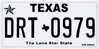 TX license plate DRT0979