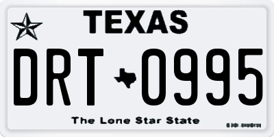 TX license plate DRT0995