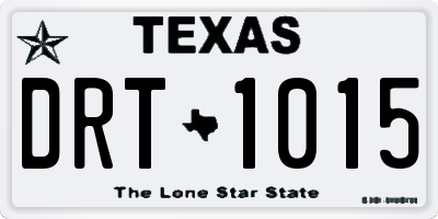 TX license plate DRT1015