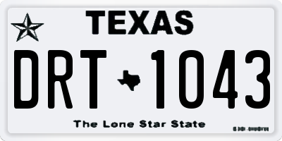 TX license plate DRT1043