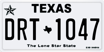 TX license plate DRT1047