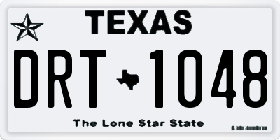 TX license plate DRT1048