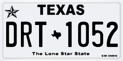 TX license plate DRT1052