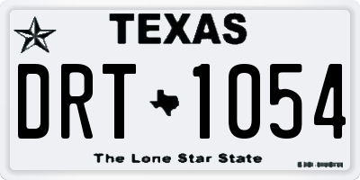 TX license plate DRT1054