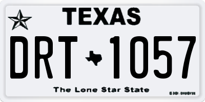 TX license plate DRT1057