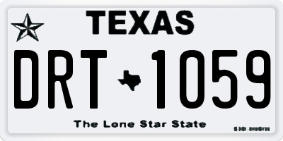 TX license plate DRT1059