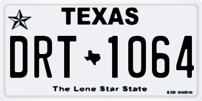 TX license plate DRT1064