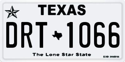 TX license plate DRT1066