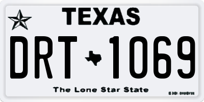 TX license plate DRT1069