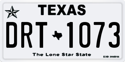 TX license plate DRT1073