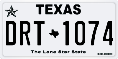 TX license plate DRT1074