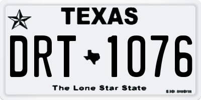 TX license plate DRT1076