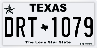 TX license plate DRT1079